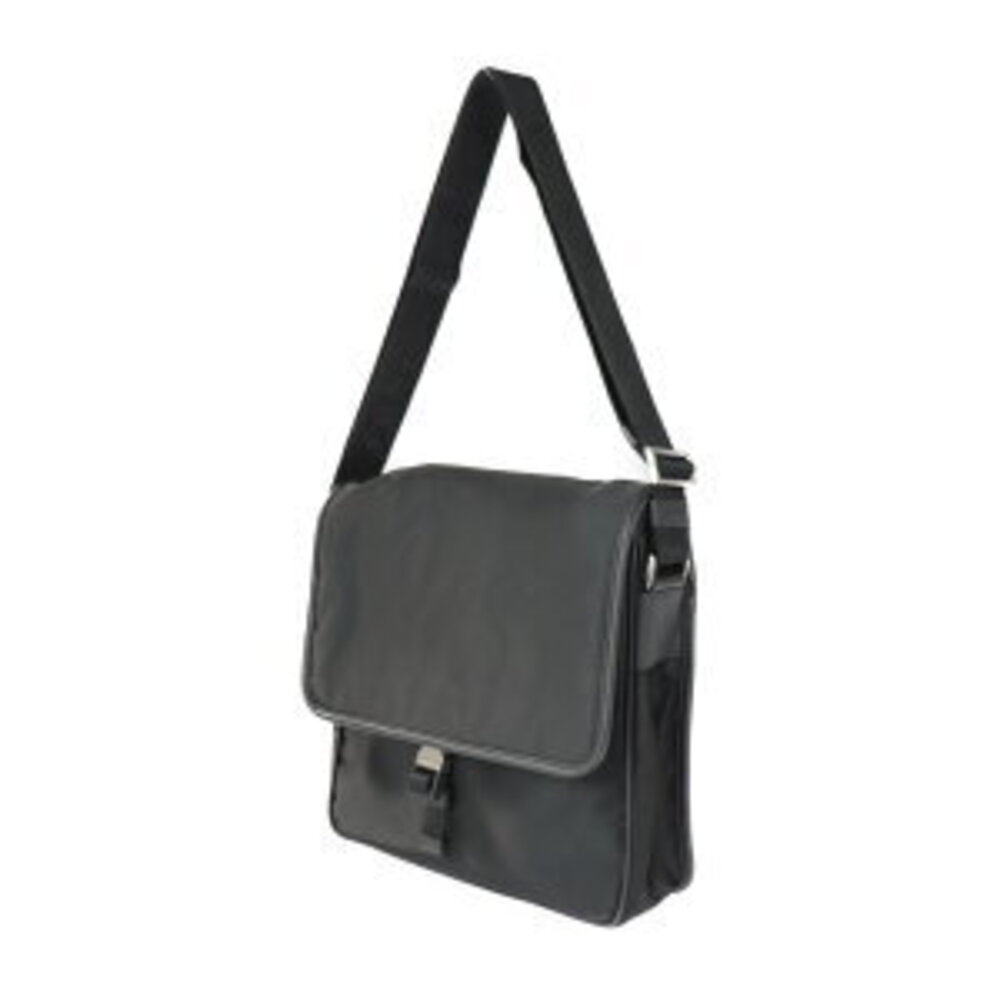 Prada black messenger leather bag shoulder